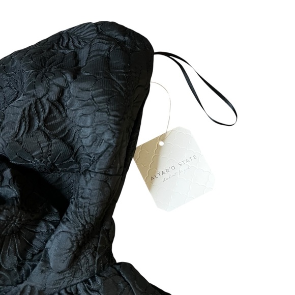 NWT Women's Altar'd State Black Floral Strapless Dress Extra Small - Picture 8 of 8